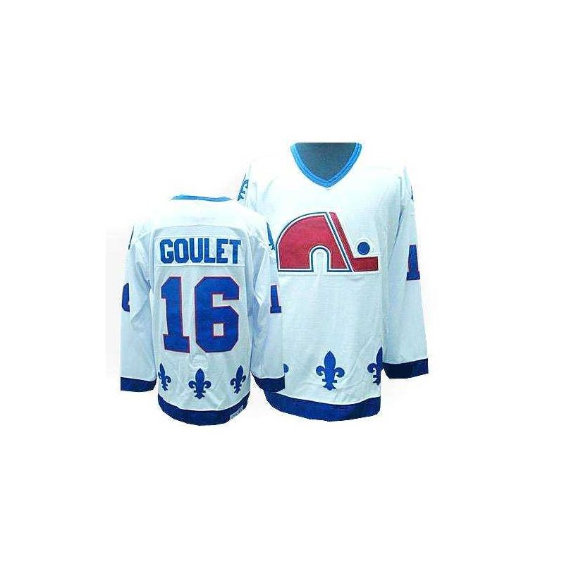 Cheap Michel Goulet Quebec Nordiques Jersey #16 White Throwback From China