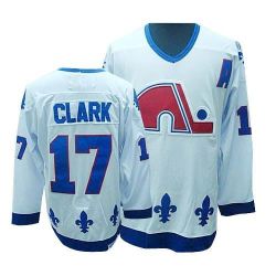 Cheap Wendel Clark Quebec Nordiques Jersey #17 White Throwback From China