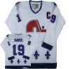 Cheap Joe Sakic Quebec Nordiques Jersey #19 White Throwback From China