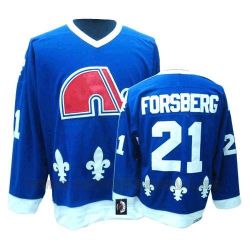 Cheap Peter Forsberg Quebec Nordiques Jersey #21 Blue Throwback From China