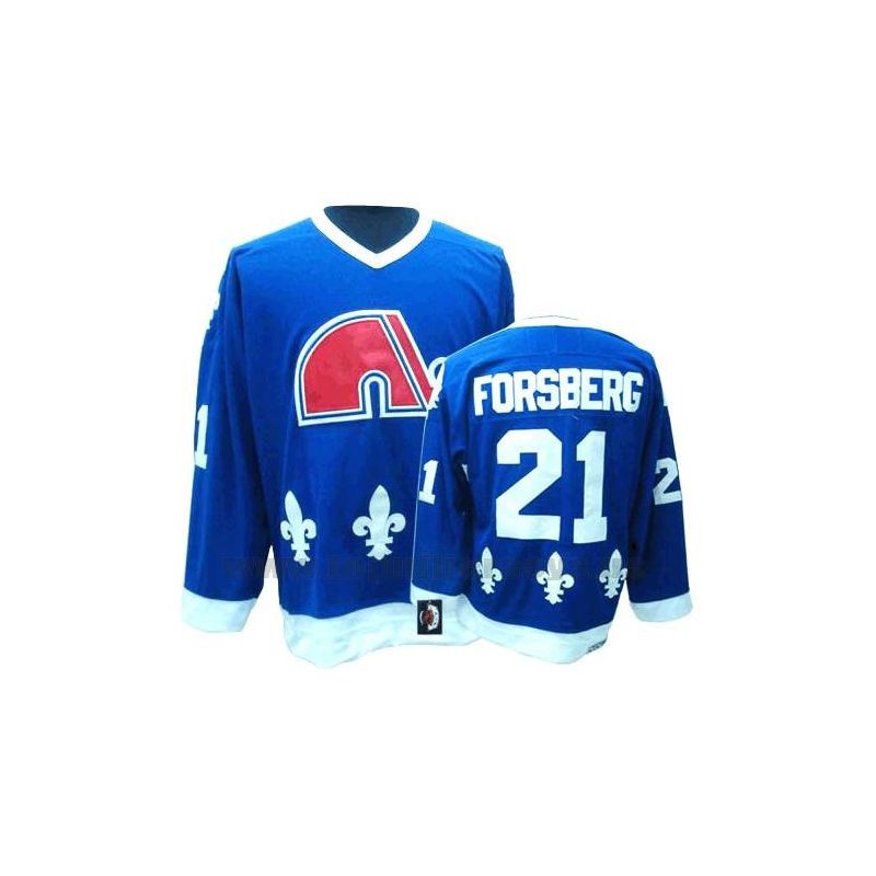 Cheap Peter Forsberg Quebec Nordiques Jersey #21 Blue Throwback From China