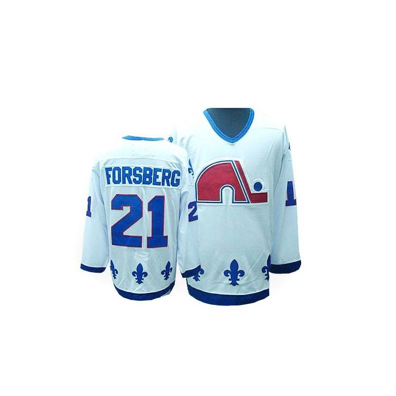 Cheap Peter Forsberg Quebec Nordiques Jersey #21 White Throwback From China