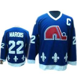 Cheap Mario Marois Quebec Nordiques Jersey #22 Blue Throwback From China