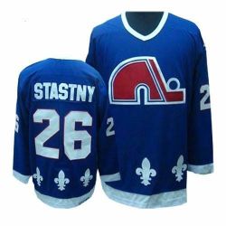 Cheap Peter Stastny Quebec Nordiques Jersey #26 Blue Throwback From China