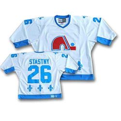 Cheap Peter Stastny Quebec Nordiques Jersey #26 White Throwback From China