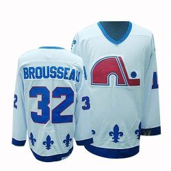 Cheap Paul Brousseau Quebec Nordiques Jersey #32 White Throwback From China