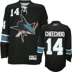 Cheap Jonathan Cheechoo Sharks Jersey #14 Black From China