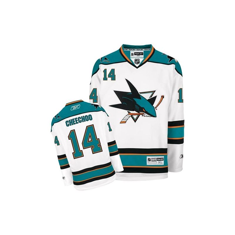 Cheap Jonathan Cheechoo Sharks Jersey #14 White Road From China