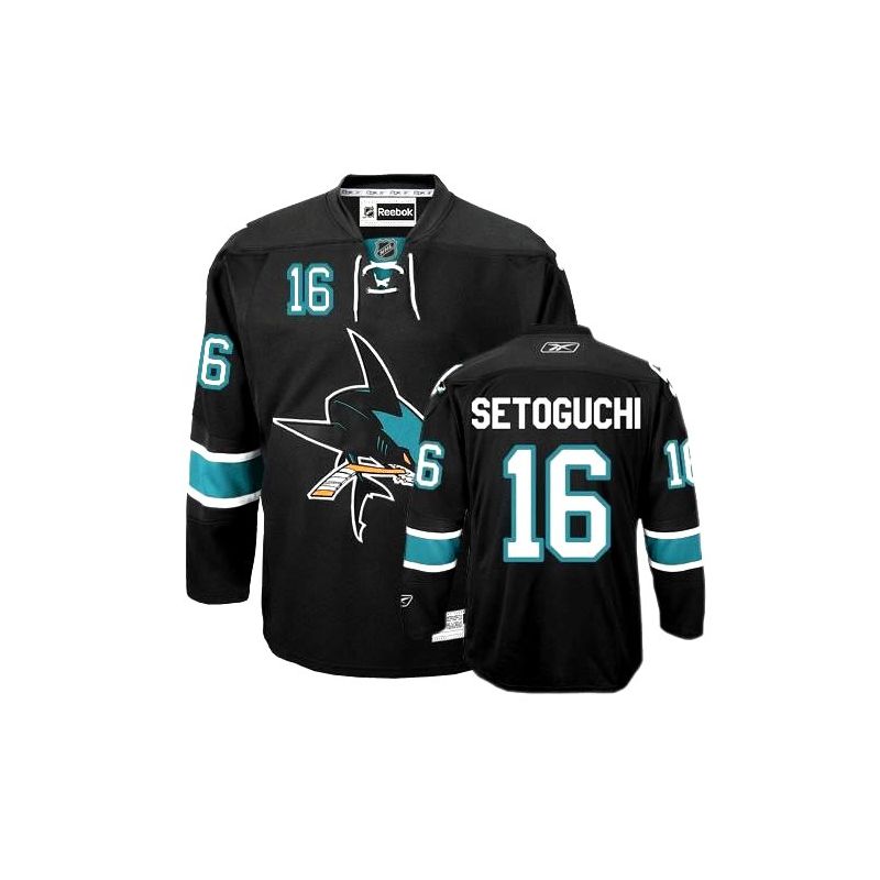 Cheap Devin Setoguchi Sharks Jersey #16 Black From China