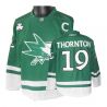 Cheap Joe Thornton Sharks Jersey #19 St Patricks Day Green From China