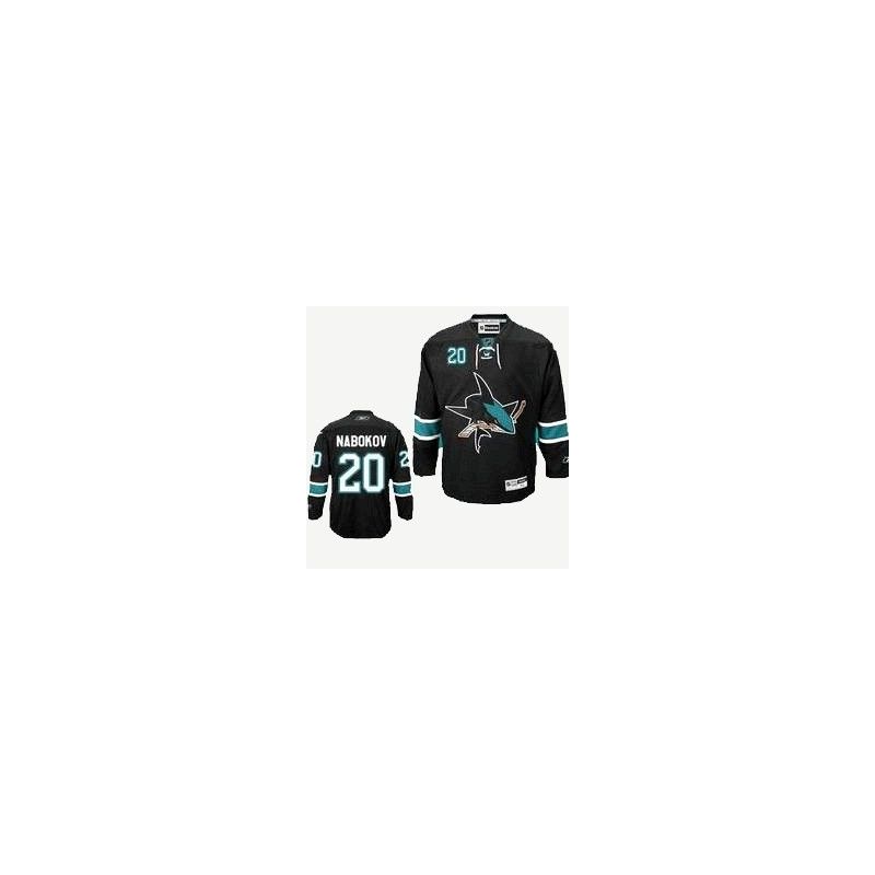 Cheap Evgeni Nabokov Sharks Jersey #20 Black From China