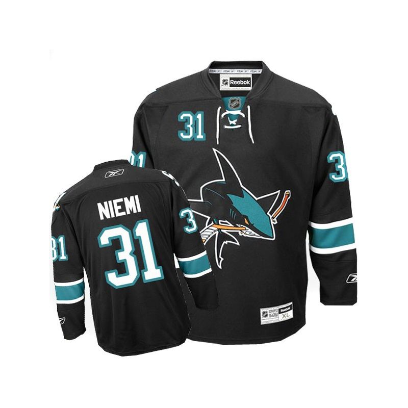 Cheap Antti Niemi Sharks Jersey #31 Black From China