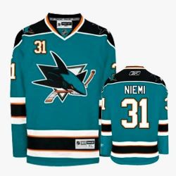 Cheap Antti Niemi Sharks Jersey #31 Blue From China