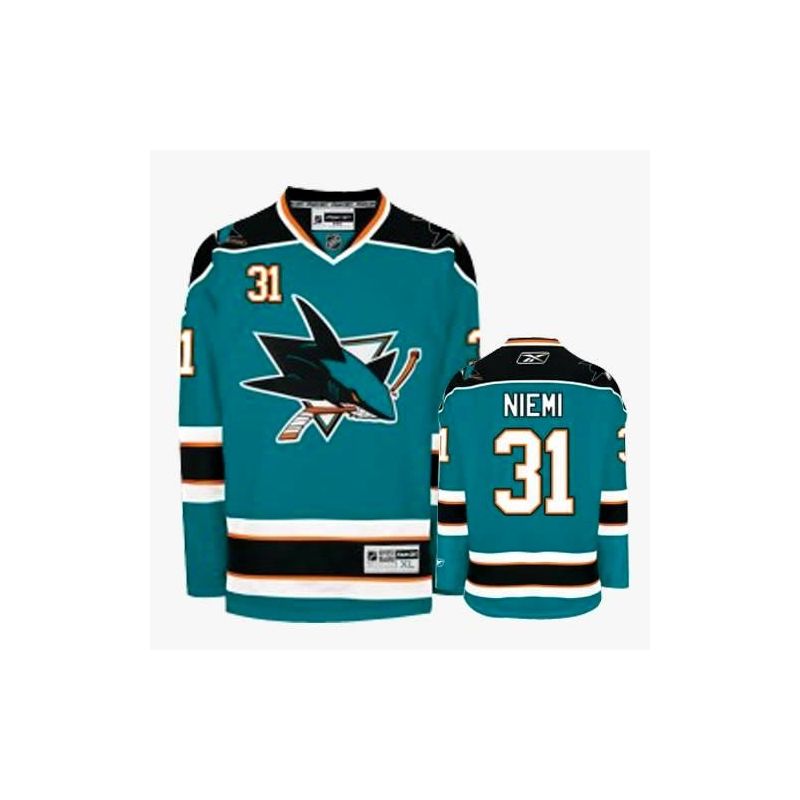 Cheap Antti Niemi Sharks Jersey #31 Blue From China