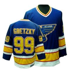 Cheap Wayne Gretzky Blues Jersey #99 Blue Throwback From China