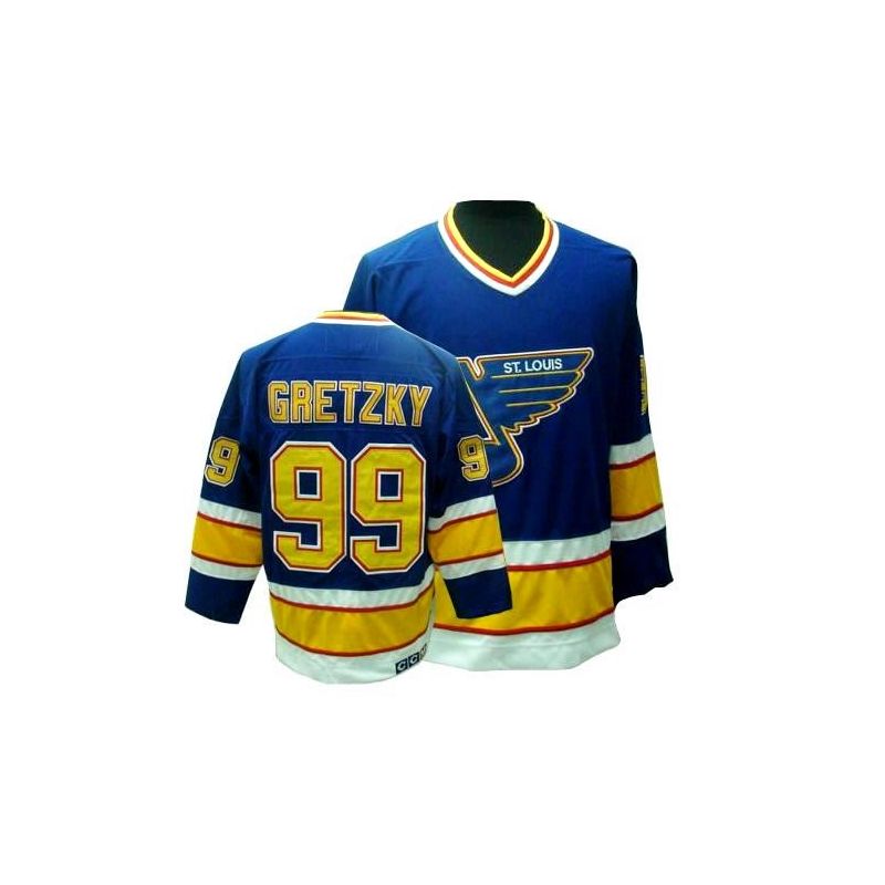 Cheap Wayne Gretzky Blues Jersey #99 Blue Throwback From China