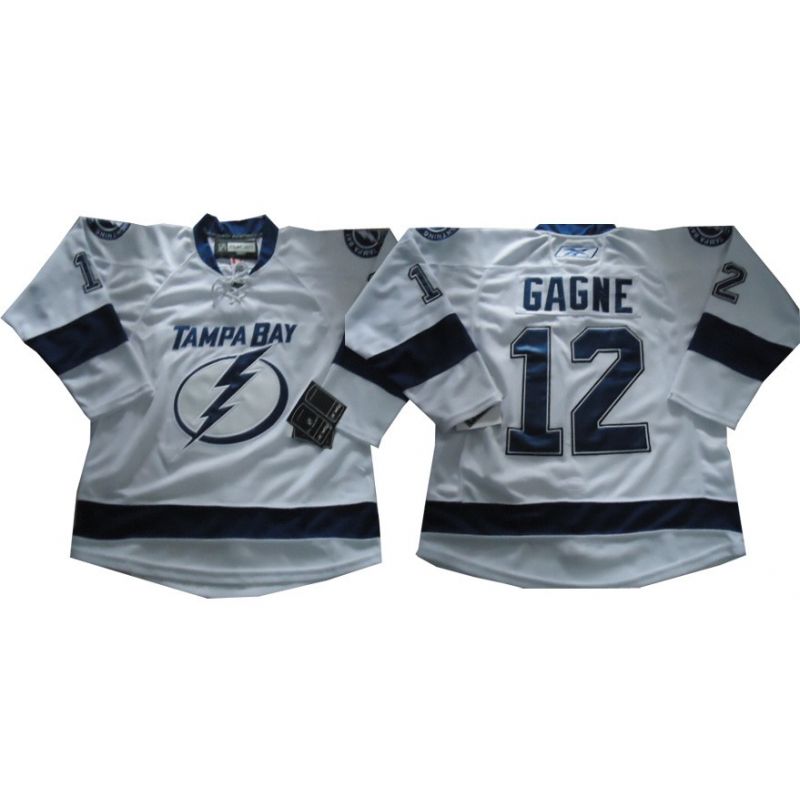 Cheap Simon Gagne Lightning Jersey #12 White From China