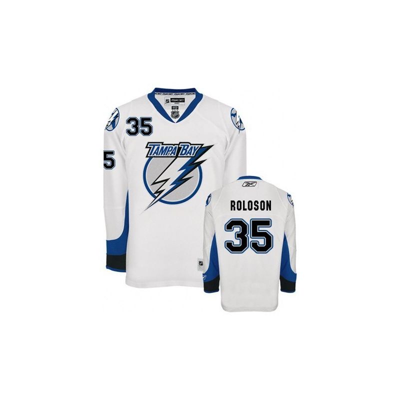 Cheap Dwayne Roloson Lightning Jersey #35 White From China