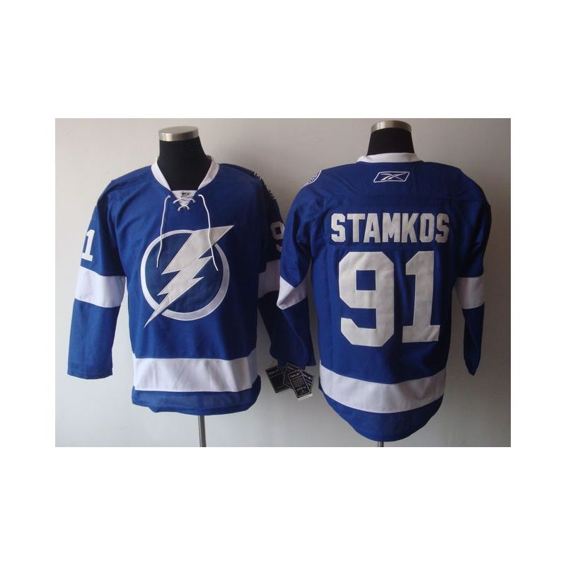 Cheap Steven Stamkos Lightning Jersey #91 Blue From China