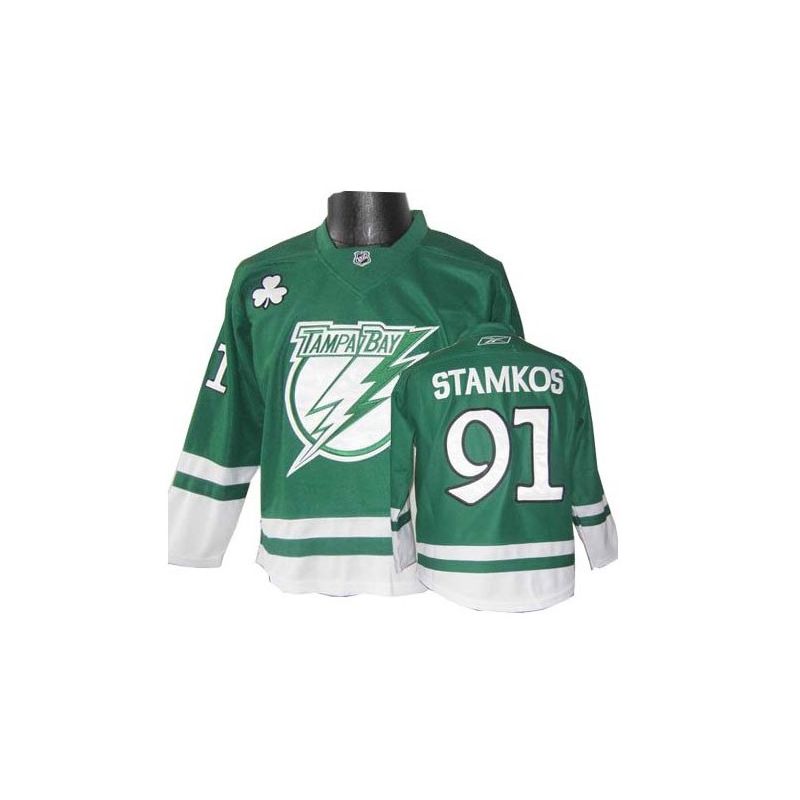 Cheap Steven Stamkos Lightning Jersey #91 Green St Patricks Day From China