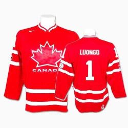 Cheap Roberto Luongo Coupe Canada Cup 1991-Team Canada Jersey #1 Red From China