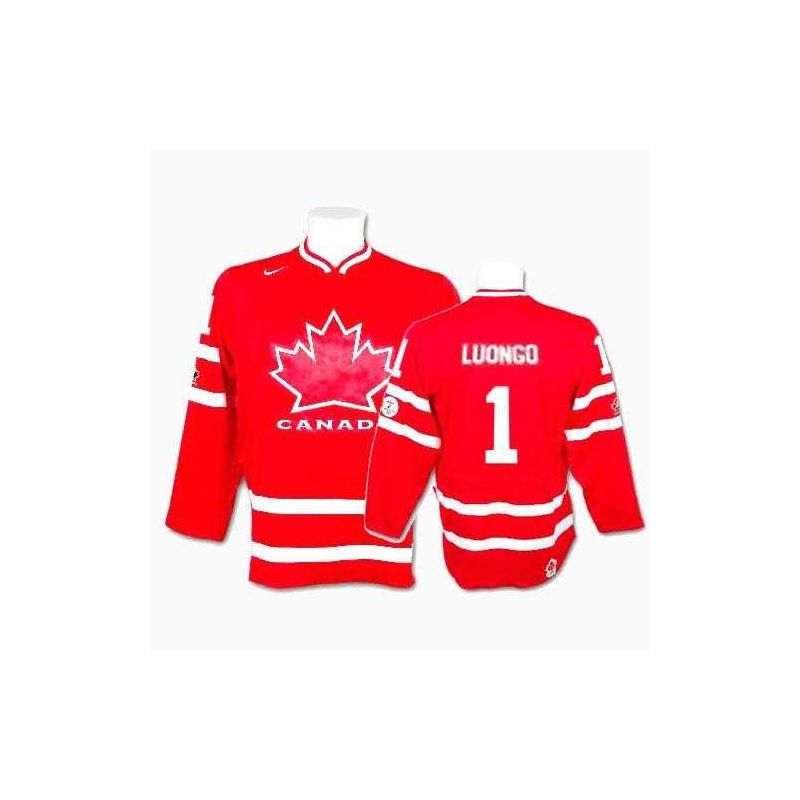 Cheap Roberto Luongo Coupe Canada Cup 1991-Team Canada Jersey #1 Red From China