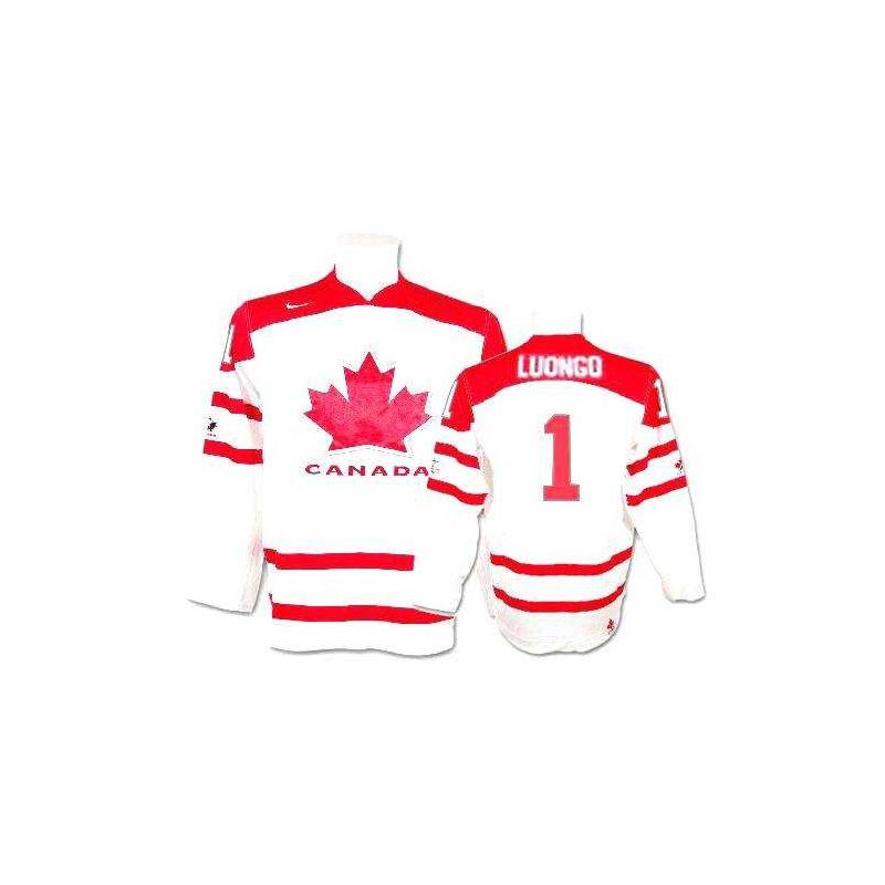 Cheap Roberto Luongo Coupe Canada Cup 1991-Team Canada Jersey #1 White China