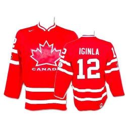 Cheap Jarome Iginla Coupe Canada Cup 1991-Team Canada Jersey #12 Red From China