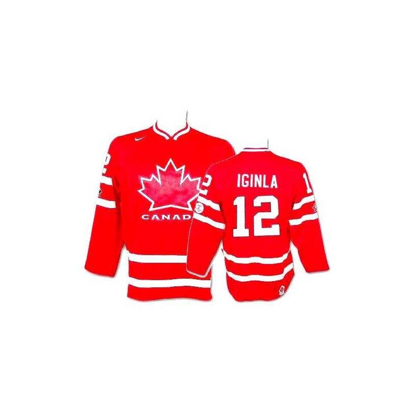 Cheap Jarome Iginla Coupe Canada Cup 1991-Team Canada Jersey #12 Red From China