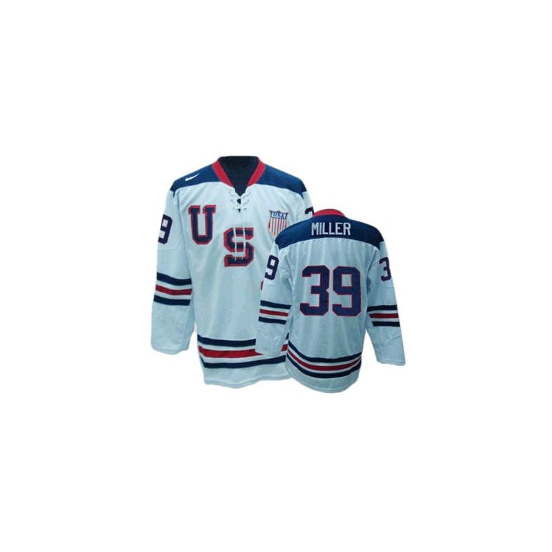 Cheap Ryan Miller USA 2010 Olympic Jersey #39 White From China