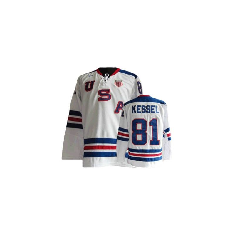 Cheap Phil Kessel USA 2010 Olympic Jersey #81 White From China