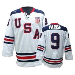 Cheap Zach Parise USA 2010 Olympic Jersey #9 White From China