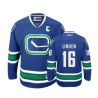 Cheap Trevor Linden Canucks Jersey #16 Blue 3rd with C From China