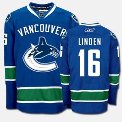 Cheap Trevor Linden Canucks Jersey #16 Blue From China