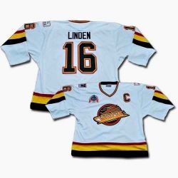 Cheap Trevor Linden Canucks Jersey #16 White Throwback From China