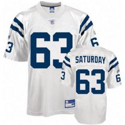 Cheap Jeff Saturday Colts Jersey #63 White From China