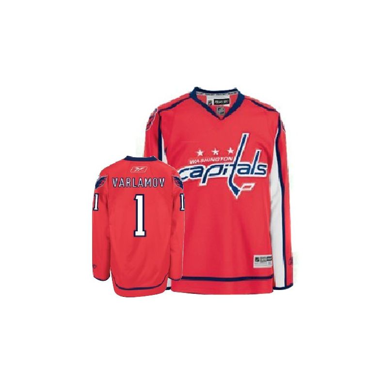 Cheap Semyon Varlamov Capitals Jersey #1 Red From China