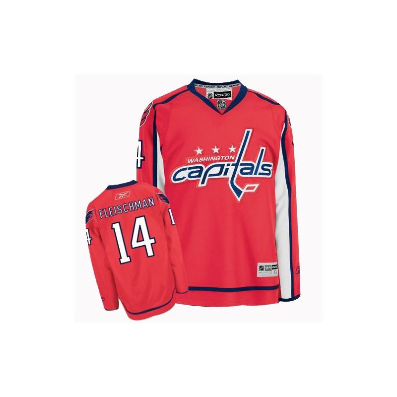 Cheap Tomas Fleischmann Capitals Jersey #14 Red From China