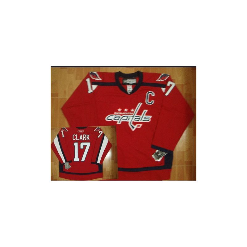 Cheap Chris Clark Capitals Jersey #17 Red From China