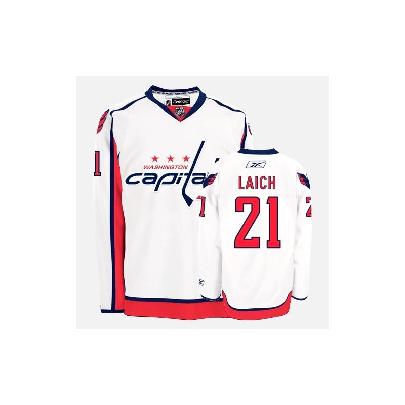 Cheap Brooks Laich Capitals Jersey #21 White Road From China