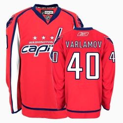 Cheap Semyon Varlamov Capitals Jersey #40 Red From China