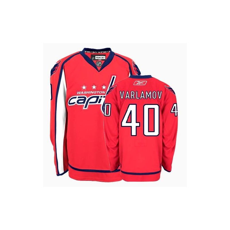 Cheap Semyon Varlamov Capitals Jersey #40 Red From China