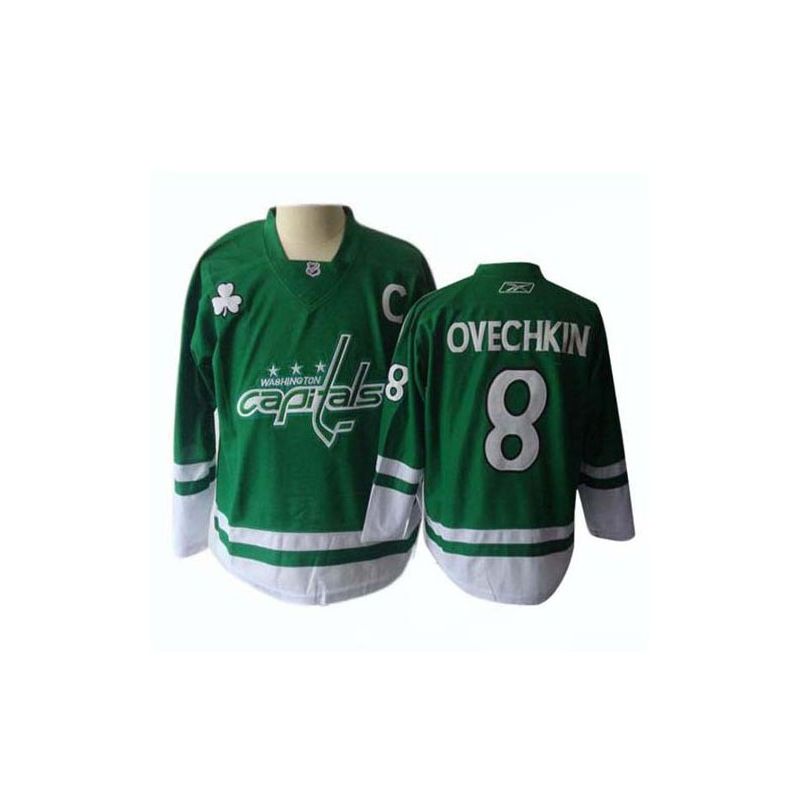 Cheap Alex Ovechkin Capitals Jersey #8 Green St Patricks Day From China