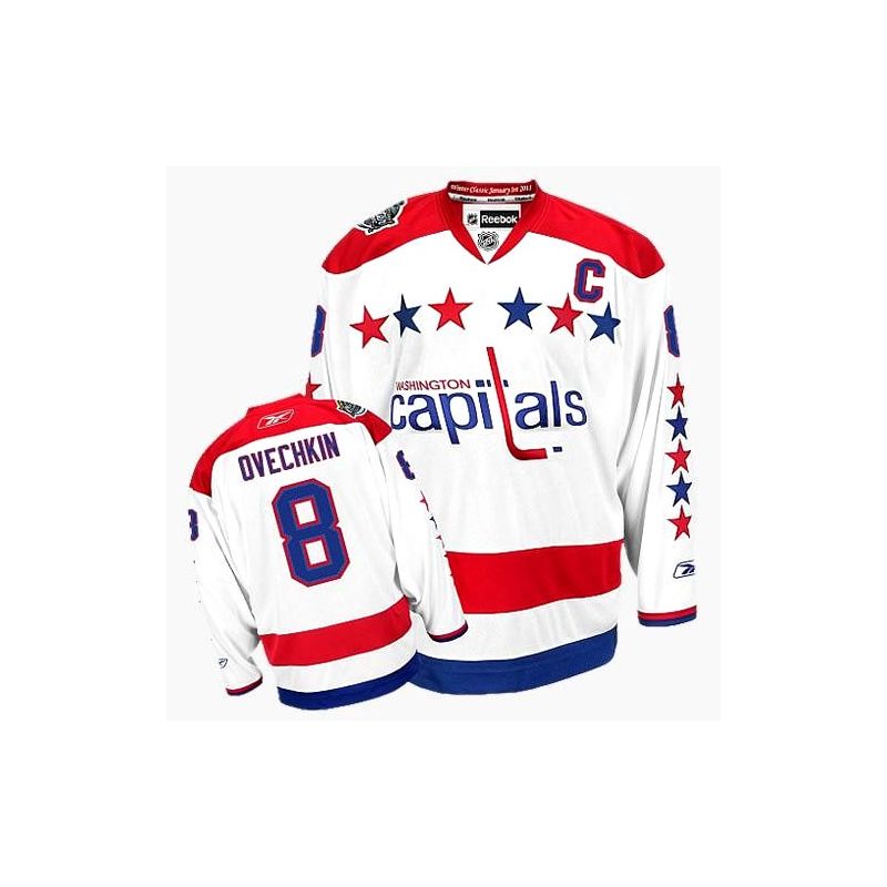 Cheap Alex Ovechkin Capitals Jersey #8 White 2011 Winter Classic Vintage China