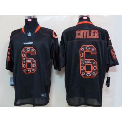 Cheap Jay Cutler Bears Jersey #6 New Black Lights Out teamlogo-decorated