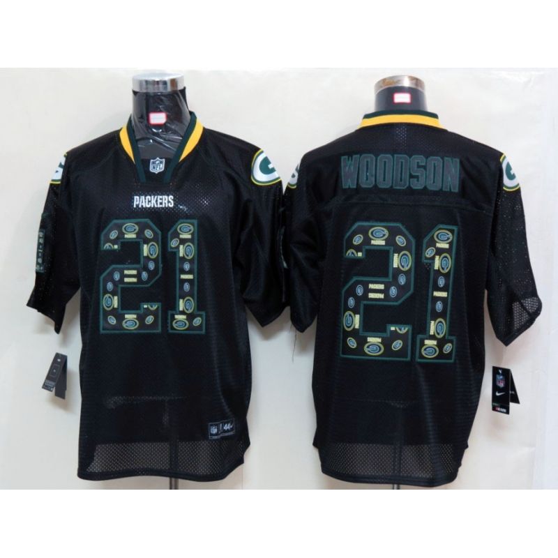 Cheap Charles Woodson Packers Jersey #21 Lights Out teamlogo-decorated