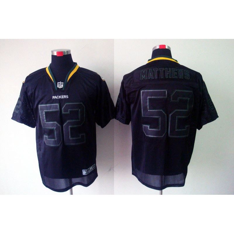 Cheap Clay Matthews Packers Jersey #52 New Black From China Lights Out