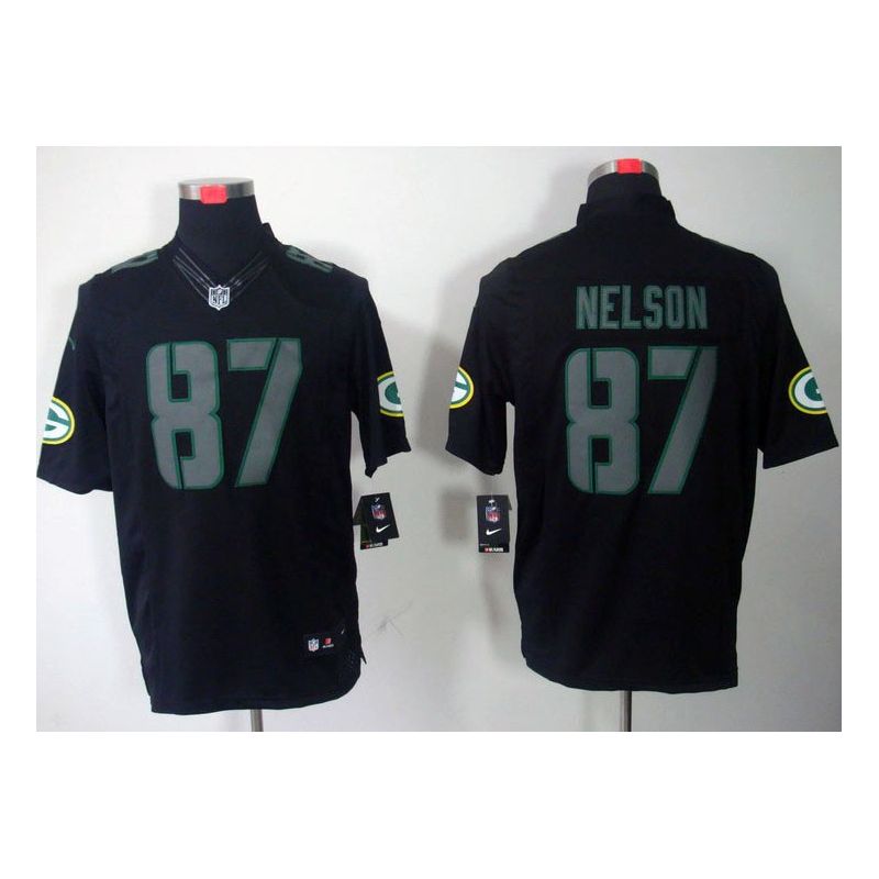 Cheap Jordy Nelson Packers Jersey #87 New Black From China Impact Limited