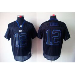 Cheap Andrew Luck Colts Jersey #12 New Black From China Lights Out