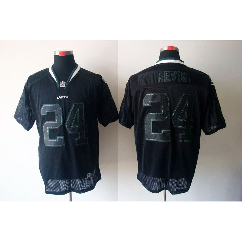 Cheap Darrelle Revis Jets Jersey #24 New Black From China Lights Out